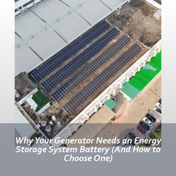 Why Your Generator Needs an Energy Storage System Battery (And How to Choose One)